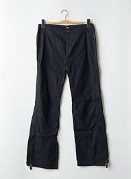 Pantalon drept țesătură poplin talie joasă negru TEDDY SMITH bărbat