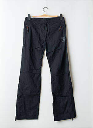 Pantalon drept țesătură poplin talie joasă negru TEDDY SMITH bărbat