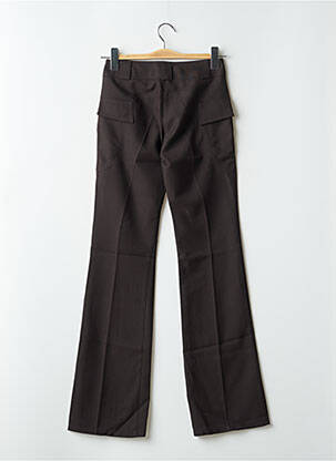 Pantalon evazat talie cu cleme maro TIM BARGEOT femeie