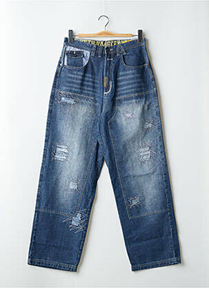 Blugi cu croială largă albastru TWO ANGLE bărbat