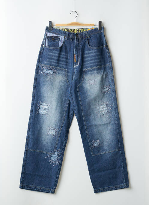 Blugi cu croială largă albastru TWO ANGLE bărbat