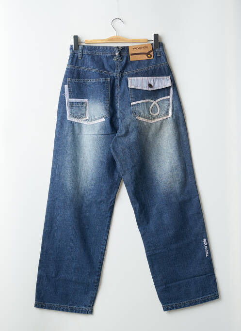 Blugi cu croială largă albastru TWO ANGLE bărbat