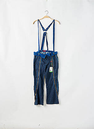 Pantalon 7/8 închidere cu fermoar sub clapetă cu nasturi mărime normală albastru BE YOU K femeie