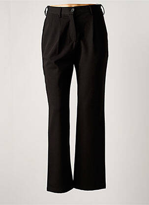 Pantalon chino țesătură poplin mărime normală negru CALIE femeie