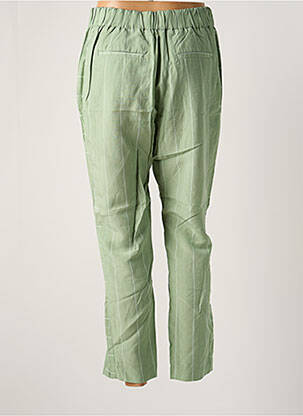 Pantalon chino țesătură poplin mărime normală verde YAYA femeie
