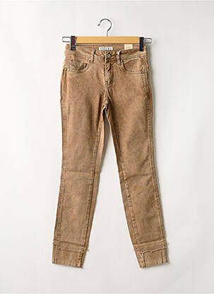 Blugi cu croială slim maro RED BUTTON femeie