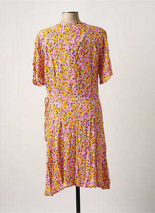 Rochie midi imprimeu floral mâneci 3/4 galben B.YOUNG femeie