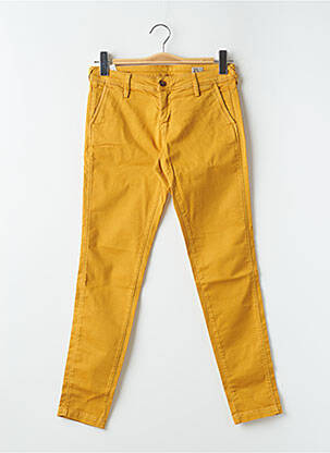 Pantalon chino talie joasă talie joasă galben TEDDY SMITH femeie