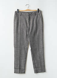 Pantalon chino închidere cu fermoar sub clapetă cu nasturi mărime normală negru REIKO femme