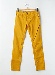 Pantalon chino țesătură poplin mărime normală galben DONOVAN homme