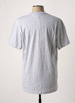 Tricou broderie mâneci scurte gri MAISON LABICHE bărbat