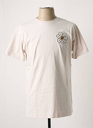 Tricou broderie mâneci scurte bej BLOTTER ATELIER bărbat