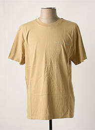 Tricou broderie mâneci scurte bej MAISON LABICHE homme