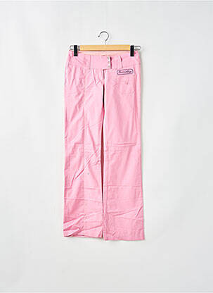 Pantalon drept țesătură poplin talie joasă roz BE YOU K femeie