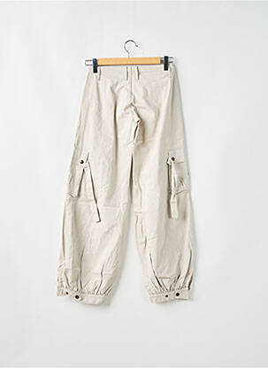 Pantalon cargo țesătură poplin talie joasă bej BE YOU K femeie