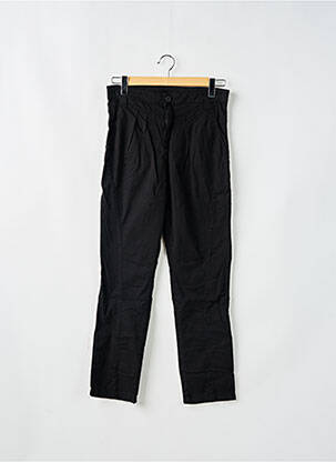 Pantalon slim țesătură poplin talie înaltă negru KILL DEAL femeie