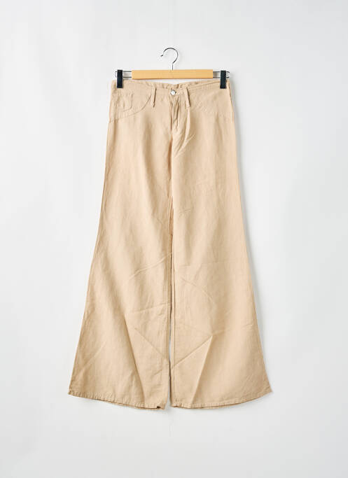 Pantalon evazat talie înaltă bej CIMARRON fille