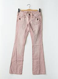Pantalon drept închidere cu fermoar sub clapetă cu nasturi talie joasă violet FREEMAN T.PORTER femme