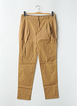 Pantalon chino broderie galoni laterali mărime normală bej LEON & HARPER femeie