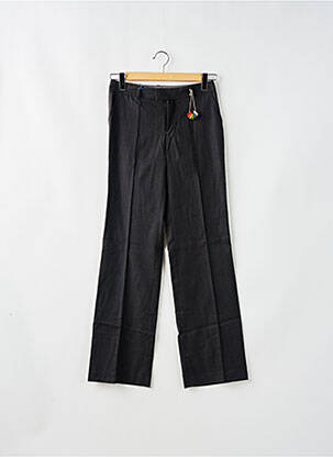 Pantalon chino închidere cu fermoar sub clapetă cu cârlig mărime normală gri închis LEON & HARPER femeie