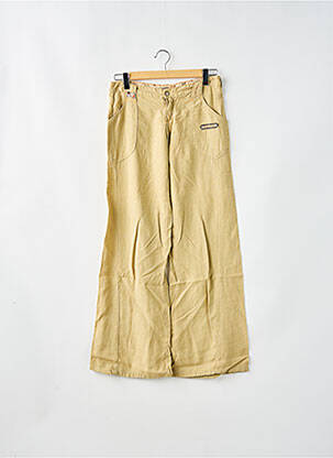 Pantalon evazat bej LOIS femeie