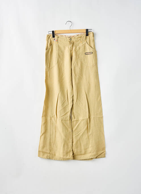 Pantalon evazat bej LOIS femeie