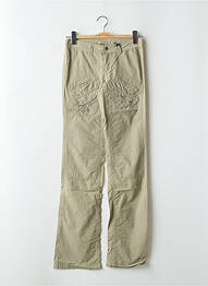 Pantalon drept țesătură poplin talie joasă verde SCHOOL RAG femeie