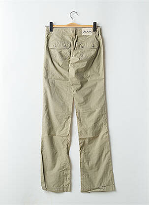 Pantalon drept țesătură poplin talie joasă verde SCHOOL RAG femeie
