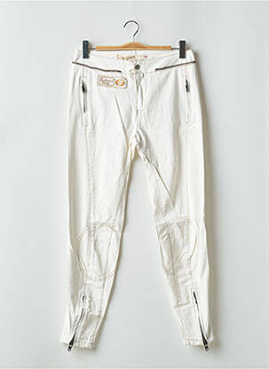 Blugi cu croială slim bej SCHOOL RAG femeie