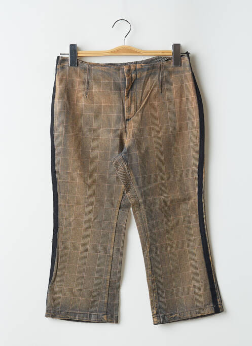 Pantalon trei sferturi țesătură poplin mărime normală negru SCHOOL RAG femme