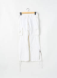 Pantalon cargo croială dreaptă mărime normală alb TEDDY SMITH femeie