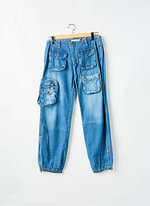 Pantalon cargo strânsă pe partea de jos albastru TEDDY SMITH femeie