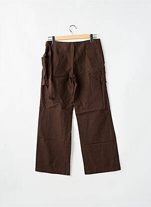 Pantalon 7/8 țesătură poplin mărime normală maro 2 TWO femeie