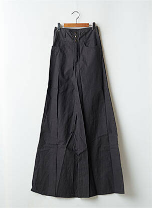 Pantalon larg țesătură poplin talie înaltă gri BE YOU K femeie