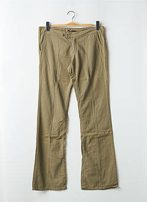 Pantalon drept țesătură poplin mărime normală verde CIMARRON femeie