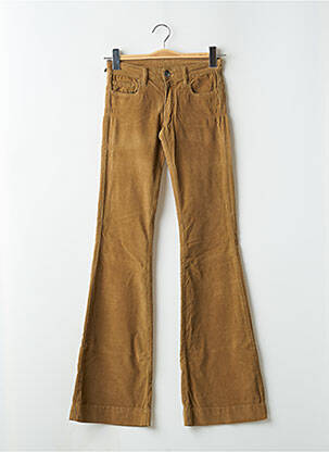 Pantalon evazat bej FIVE PM femeie