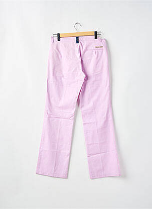 Pantalon drept închidere cu fermoar sub clapetă cu nasturi violet FREEMAN T.PORTER femeie