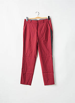 Pantalon chino broderie galoni laterali mărime normală roșu LEON & HARPER femeie