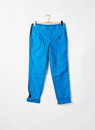 Pantalon chino broderie galoni laterali mărime normală albastru LEON & HARPER femeie