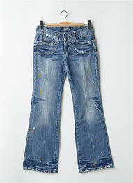 Blugi bootcut elasticitate talie joasă albastru RWD femeie