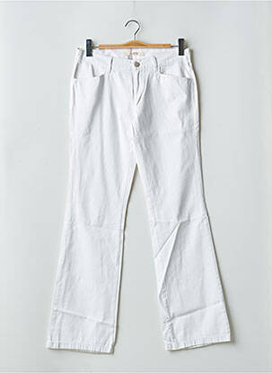 Pantalon drept țesătură poplin talie joasă alb SCHOOL RAG femeie