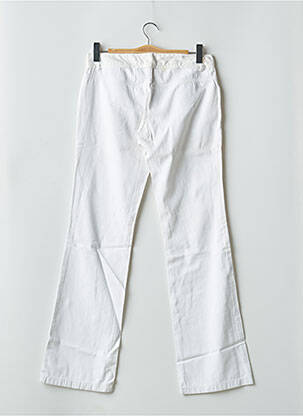Pantalon drept țesătură poplin talie joasă alb SCHOOL RAG femeie