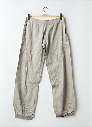Pantalon 7/8 țesătură poplin talie joasă gri SESSUN femeie