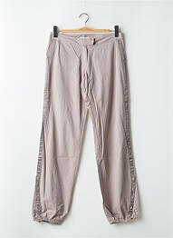 Pantalon 7/8 țesătură poplin talie joasă bej SESSUN femeie