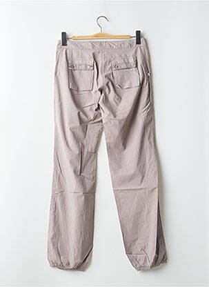 Pantalon 7/8 țesătură poplin talie joasă bej SESSUN femeie