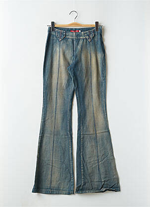 Blugi bootcut țesătură denim albastru TEDDY SMITH femeie