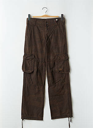 Pantalon cargo croială dreaptă maro TEDDY SMITH femeie