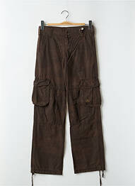 Pantalon cargo croială dreaptă maro TEDDY SMITH femme