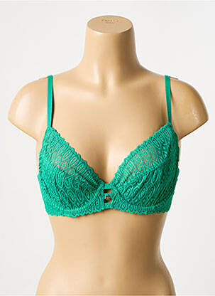 Sutien broderie sutien cupe întregi cu decolteu înalt verde MORGAN femeie