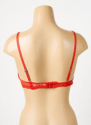 Sutien efect material satinat top sutien modelat portocalie MORGAN femeie